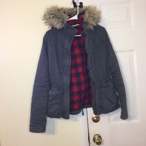Grey parka